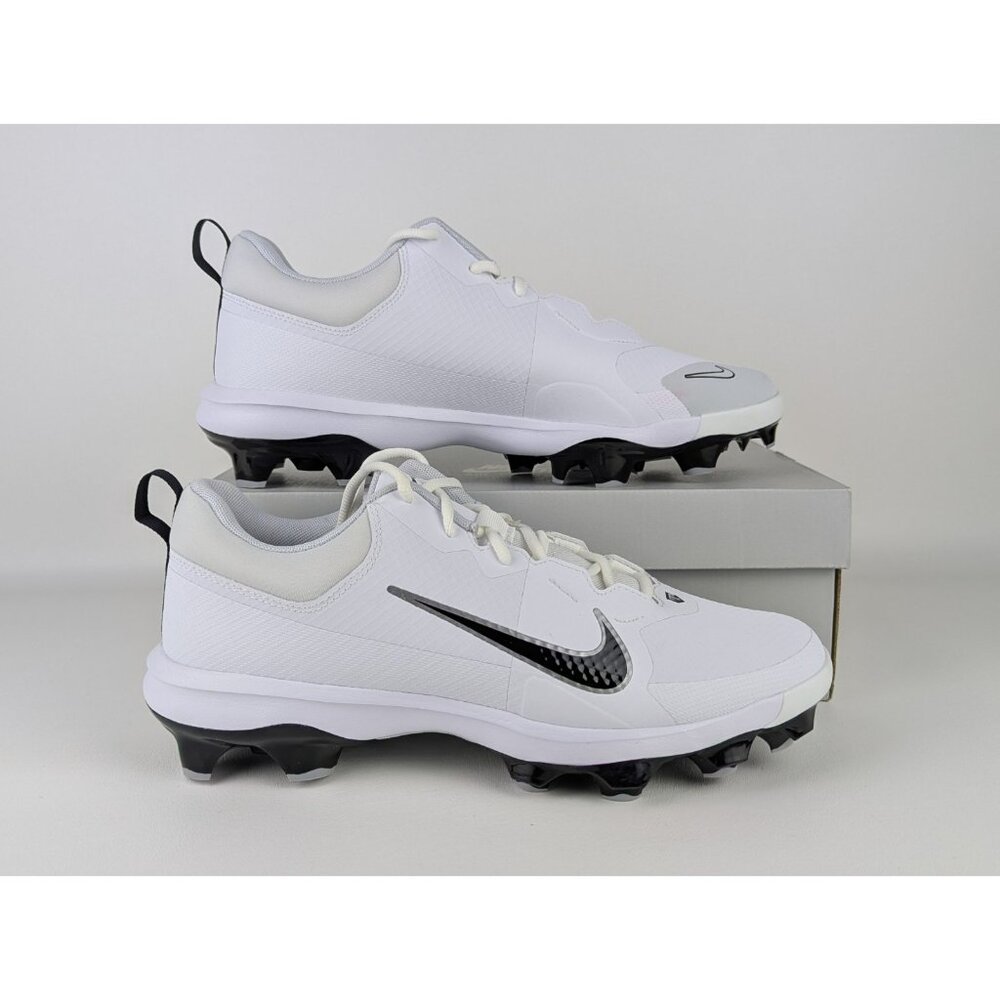 Nike Force Trout 9 MCS White Metallic Silver Baseball Cleats Men's Size 12 NEW